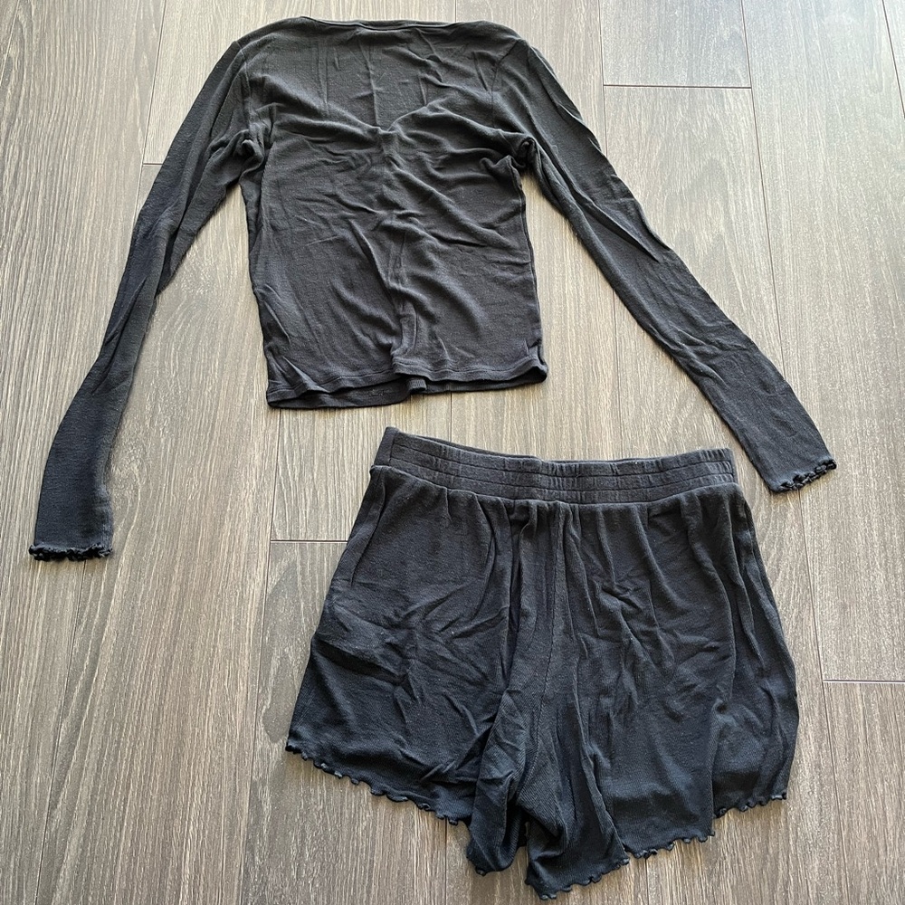 Knix Black Modal Rib Henley Sleep Set - XS - Picture 4 of 6